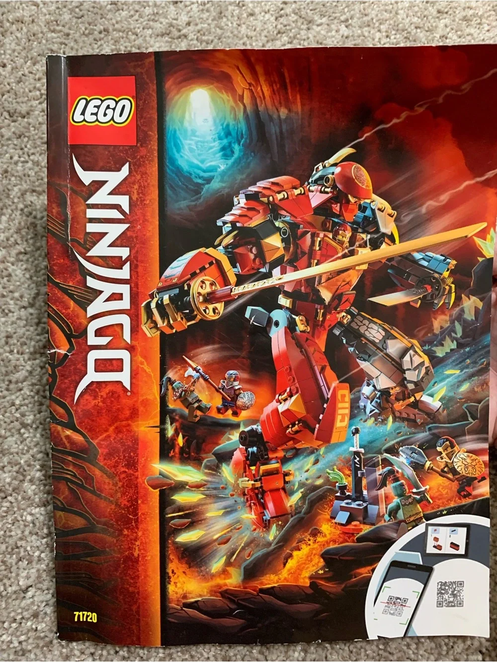 LEGO 71720 Ninjago Fire Stone Mech Instruction Book Manual Booklet Only